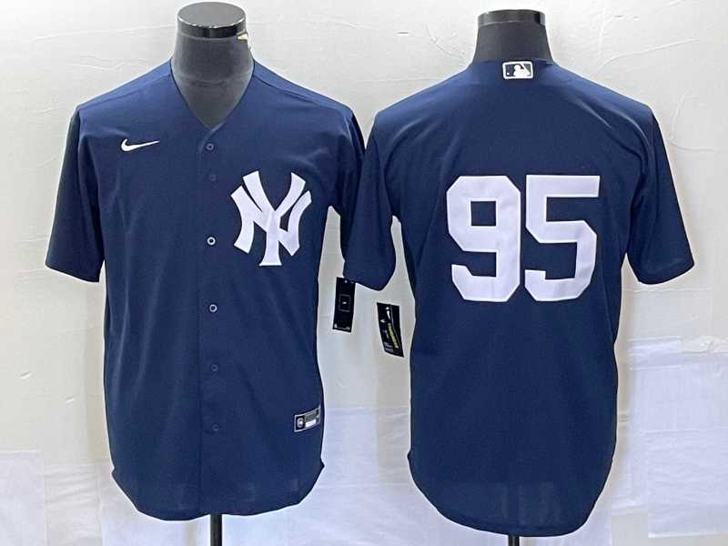 Men%27s New York Yankees #95 Oswaldo Cabrera Navy Blue Cool Base Stitched Baseball Jersey->new york mets->MLB Jersey